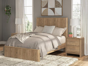 Gramburg Warm Natural Brown Full Panel Platform Bed - PCB1121B9