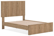 Gramburg Warm Natural Brown Full Panel Platform Bed - PCB1121B9