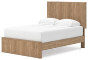 Gramburg Warm Natural Brown Full Panel Platform Bed - PCB1121B9