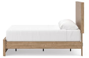 Gramburg Warm Natural Brown Full Panel Platform Bed - PCB1121B9