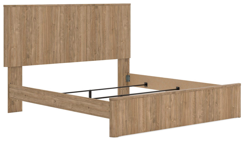 Gramburg Warm Natural Brown King Panel Bed - PCB1121B16
