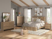 Gramburg Warm Natural Brown Queen Panel Bed - PCB1121B4