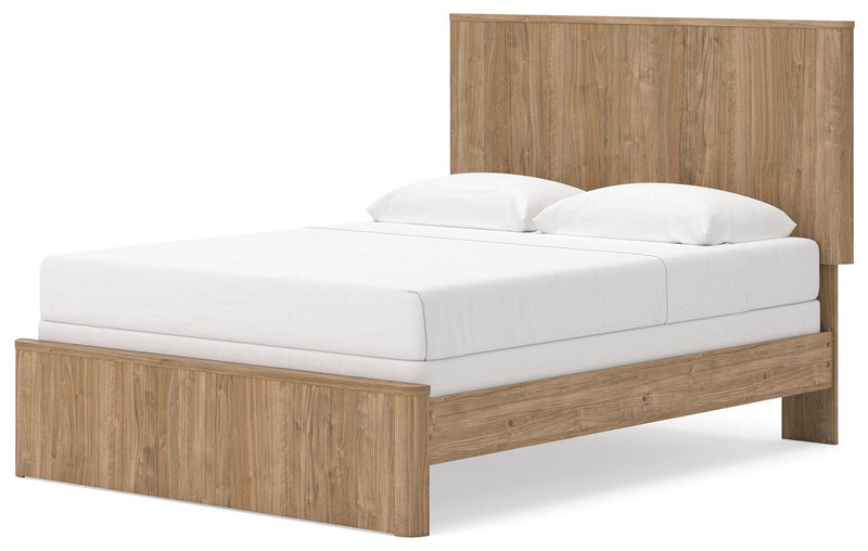 Gramburg Warm Natural Brown Queen Panel Bed - PCB1121B4