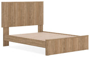 Gramburg Warm Natural Brown Queen Panel Platform Bed - PCB1121B10