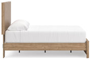Gramburg Warm Natural Brown Queen Panel Platform Bed - PCB1121B10