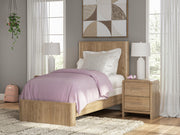 Gramburg Warm Natural Brown Twin Panel Bed - PCB1121B2