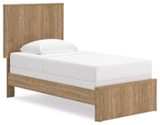 Gramburg Warm Natural Brown Twin Panel Bed - PCB1121B2