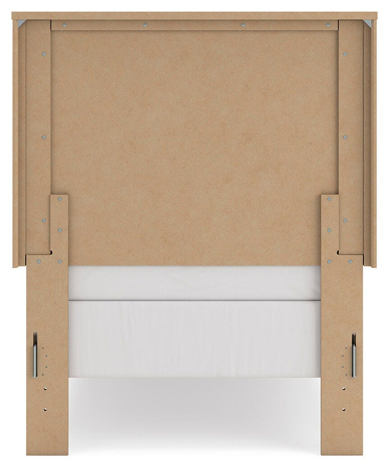 Gramburg Warm Natural Brown Twin Panel Bed - PCB1121B2