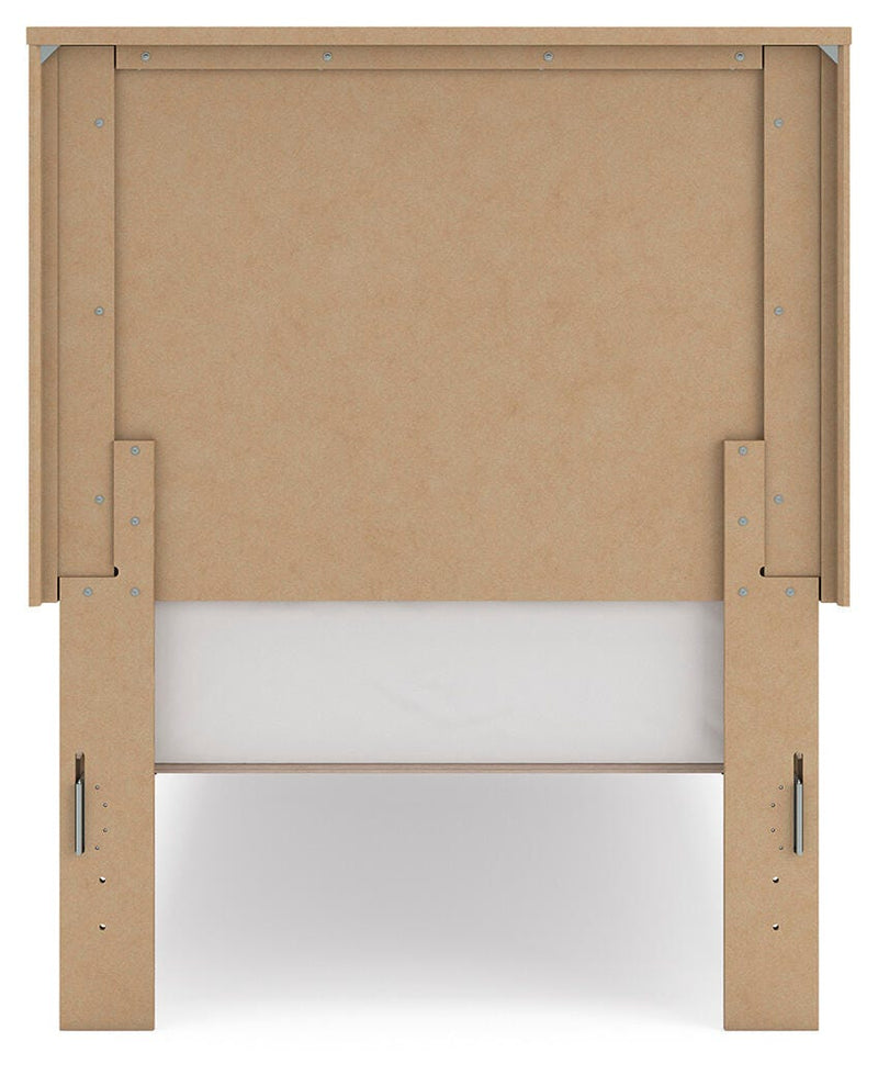 Gramburg Warm Natural Brown Twin Panel Platform Bed - PCB1121B8
