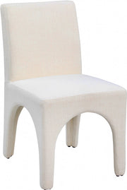 Gramercy Linen Textured Fabric Upholstered Dining Chair in Beige, Set of 2 - 753Beige-C