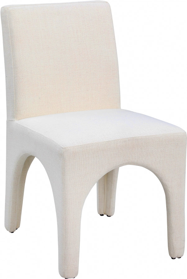 Gramercy Linen Textured Fabric Upholstered Dining Chair in Beige, Set of 2 - 753Beige-C