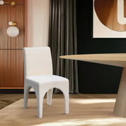 Gramercy Linen Textured Fabric Upholstered Dining Chair in Beige, Set of 2 - 753Beige-C