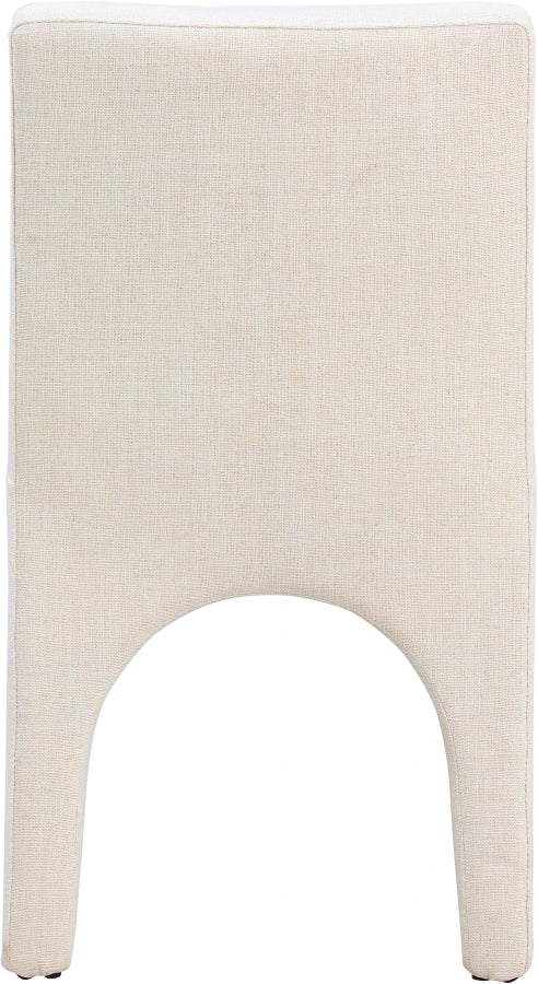 Gramercy Linen Textured Fabric Upholstered Dining Chair in Beige, Set of 2 - 753Beige-C