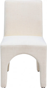 Gramercy Linen Textured Fabric Upholstered Dining Chair in Beige, Set of 2 - 753Beige-C