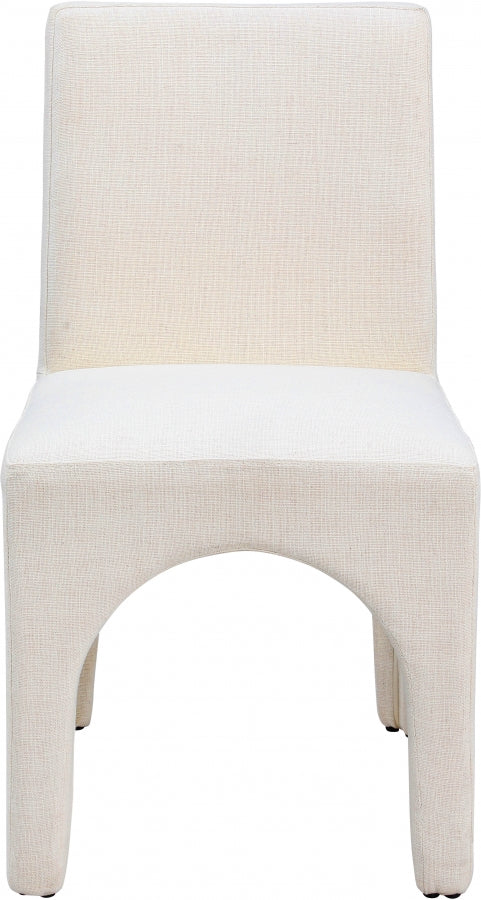 Gramercy Linen Textured Fabric Upholstered Dining Chair in Beige, Set of 2 - 753Beige-C