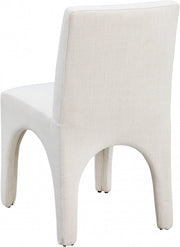 Gramercy Linen Textured Fabric Upholstered Dining Chair in Beige, Set of 2 - 753Beige-C