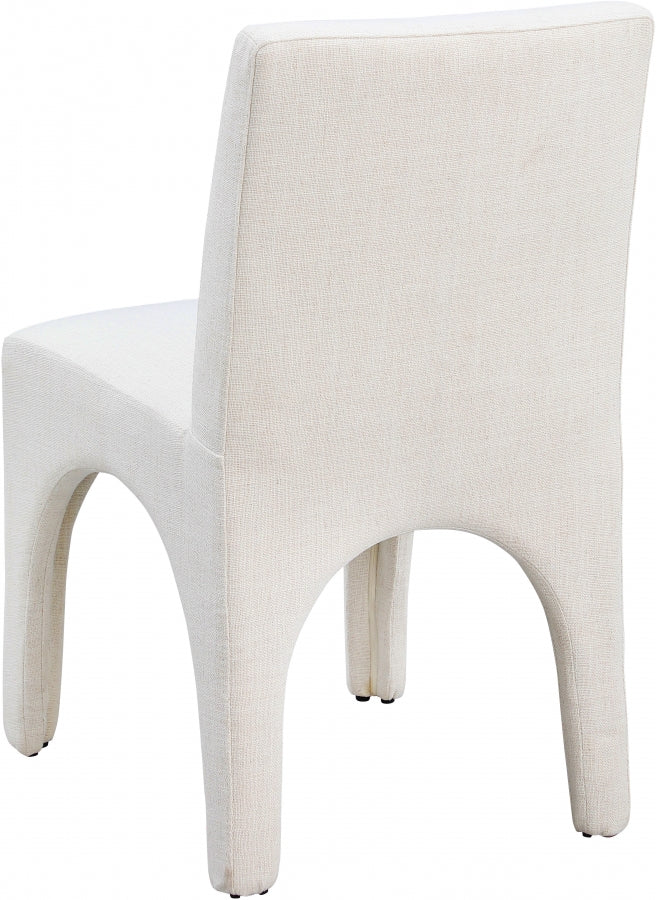Gramercy Linen Textured Fabric Upholstered Dining Chair in Beige, Set of 2 - 753Beige-C