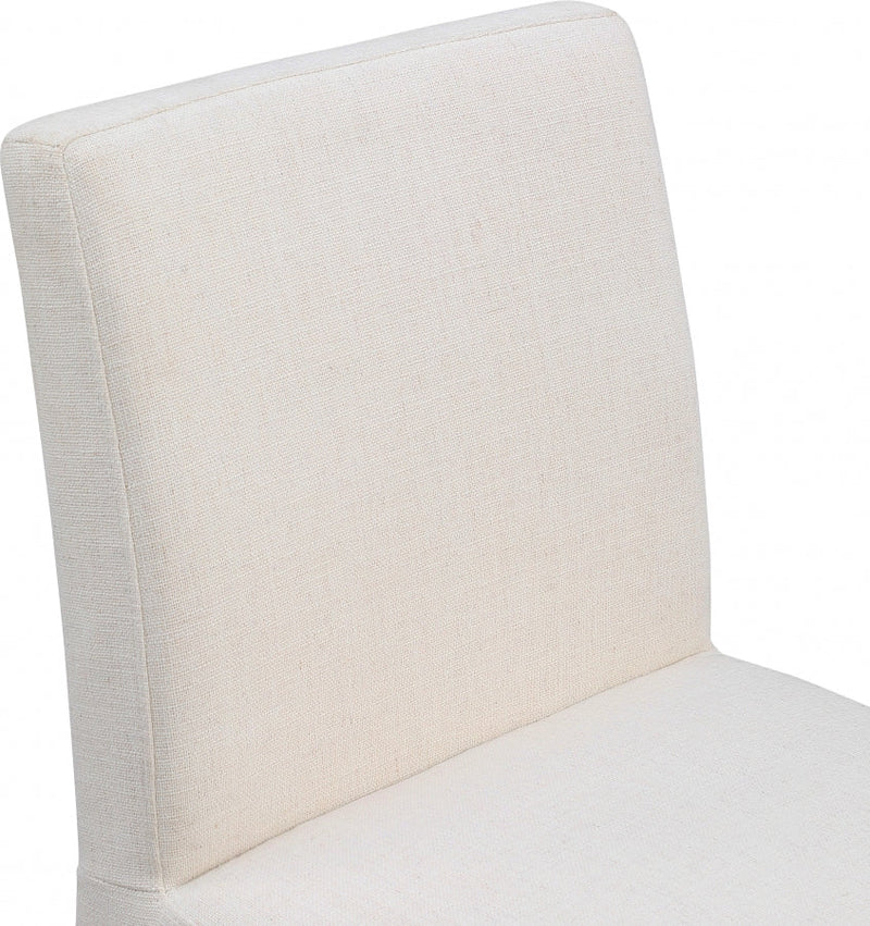 Gramercy Linen Textured Fabric Upholstered Dining Chair in Beige, Set of 2 - 753Beige-C