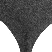 Gramercy Linen Textured Fabric Upholstered Dining Chair in Black, Set of 2 - 753Black-C