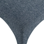 Gramercy Linen Textured Fabric Upholstered Dining Chair in Blue, Set of 2 - 753Blue-C