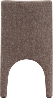 Gramercy Linen Textured Fabric Upholstered Dining Chair in Brown, Set of 2 - 753Brown-C