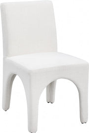 Gramercy Linen Textured Fabric Upholstered Dining Chair in Cream, Set of 2 - 753Cream-C