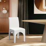 Gramercy Linen Textured Fabric Upholstered Dining Chair in Cream, Set of 2 - 753Cream-C
