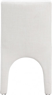 Gramercy Linen Textured Fabric Upholstered Dining Chair in Cream, Set of 2 - 753Cream-C