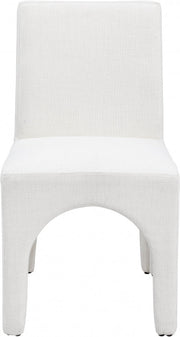 Gramercy Linen Textured Fabric Upholstered Dining Chair in Cream, Set of 2 - 753Cream-C