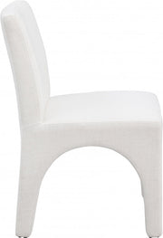 Gramercy Linen Textured Fabric Upholstered Dining Chair in Cream, Set of 2 - 753Cream-C