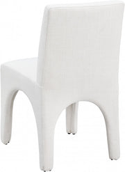 Gramercy Linen Textured Fabric Upholstered Dining Chair in Cream, Set of 2 - 753Cream-C