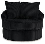 Gramwell Onyx Oversized Swivel Accent Chair - Gate Furniture