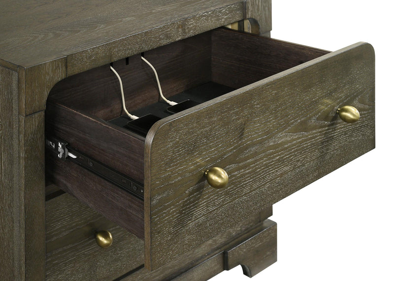 Gran Park 2-drawer Nightstand Bedside Table Dark Cocoa - 224932