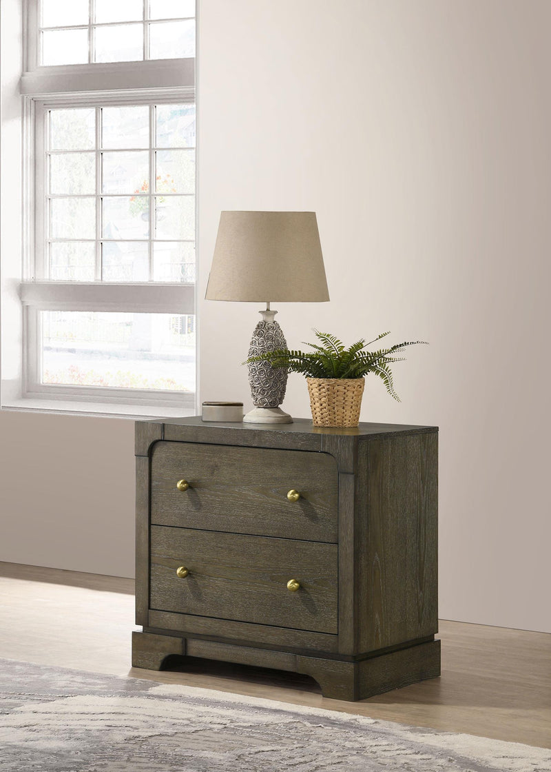 Gran Park 2-drawer Nightstand Bedside Table Dark Cocoa - 224932