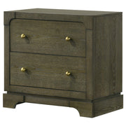 Gran Park 2-drawer Nightstand Bedside Table Dark Cocoa - 224932