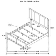 Gran Park 59-inch California King Panel Bed Dark Cocoa - 224930KW