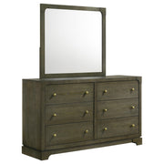 Gran Park 6-drawer Dresser and Mirror Dark Cocoa - 224933M
