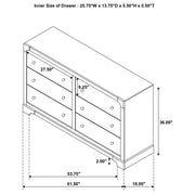 Gran Park 6-drawer Dresser Cabinet Dark Cocoa - 224933