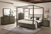 Gran Park Queen Canopy Bed Dark Cocoa - 224931Q