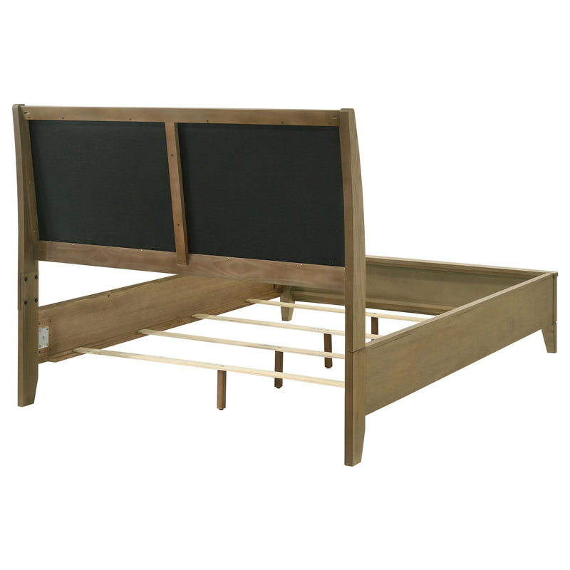Granada Upholstered California King Panel Bed Natural Pine - 224921KW