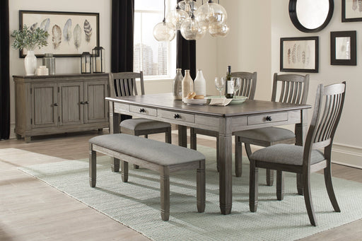 Granby Antique Gray Dining Set - Gate FurnitureDining Room Set