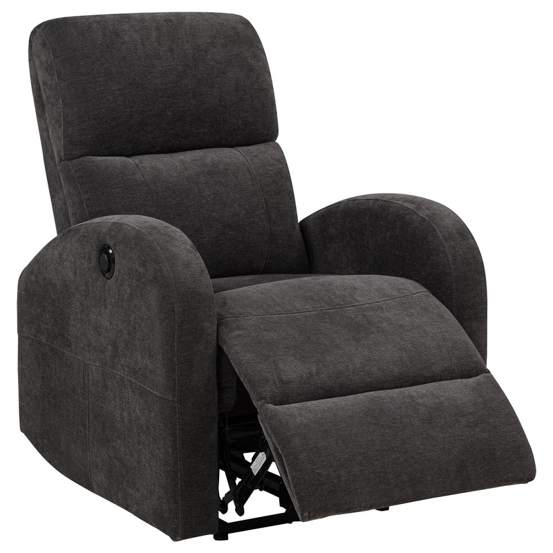 Grant Fabric Upholstered Power Recliner Chair Charcoal Grey - 603293P