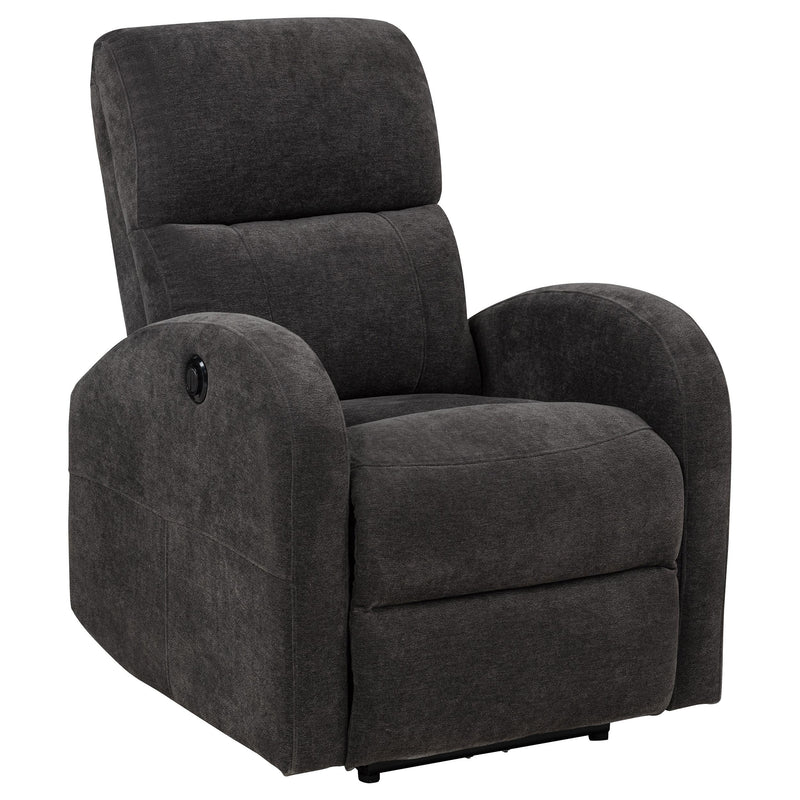 Grant Fabric Upholstered Power Recliner Chair Charcoal Grey - 603293P