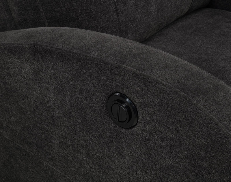 Grant Fabric Upholstered Power Recliner Chair Charcoal Grey - 603293P