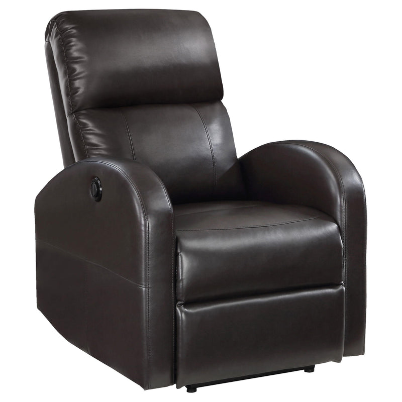 Grant Upholstered Power Recliner Chair Brown - 601500P