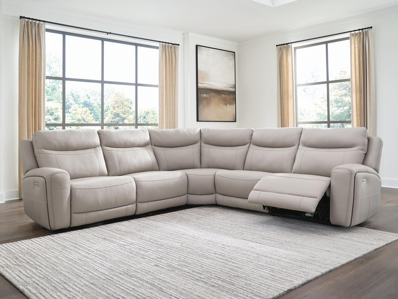 Gravier Gray 5-Piece Power Reclining Sectional - U13300S4