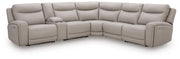 Gravier Gray 6-Piece Power Reclining Sectional with Storage Console - U13300S5
