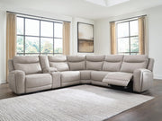 Gravier Gray 6-Piece Power Reclining Sectional with Storage Console - U13300S5