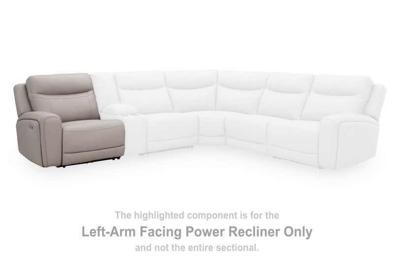Gravier Gray Left-Arm Facing Power Recliner - U1330058