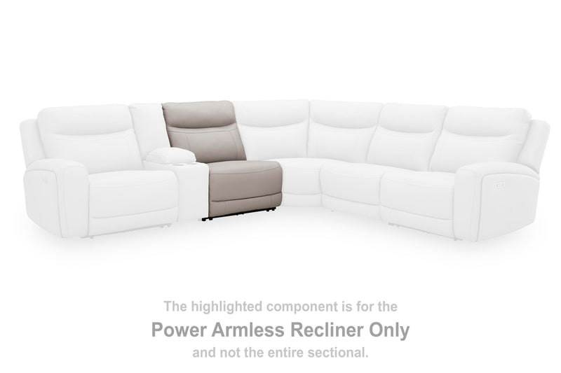 Gravier Gray Power Armless Recliner - U1330031